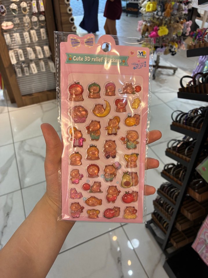 Pembe Pastel 3D Kabartmalı Çocuk Sticker Seti - Görsel 2