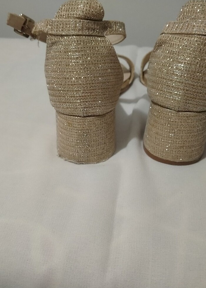 Kız çocuk abiye ayakkabı altın sarısı - Görsel 3