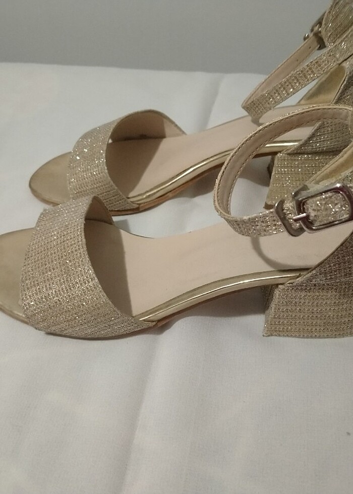 Kız çocuk abiye ayakkabı altın sarısı - Görsel 2