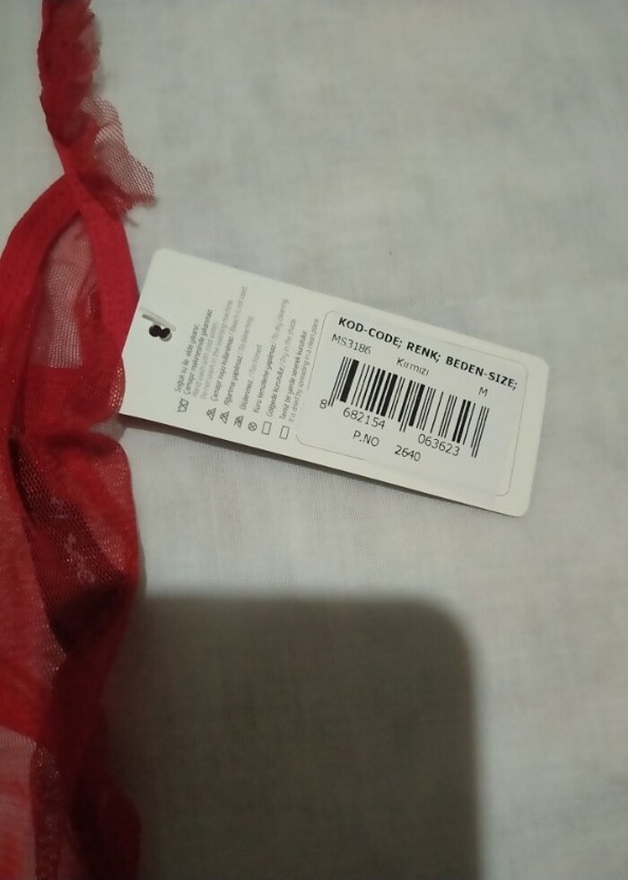 Kırmızı badydoll M beden - Görsel 3