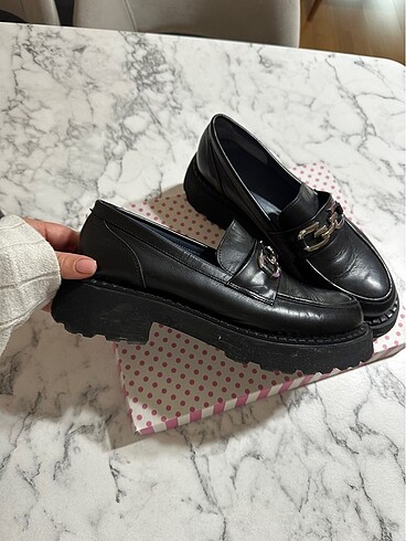 39 Beden Gerçek deri loafers