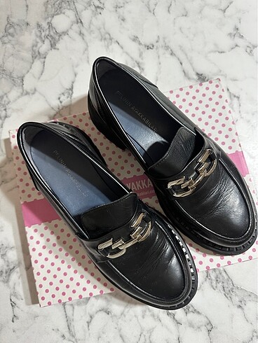 39 Beden siyah Renk Gerçek deri loafers