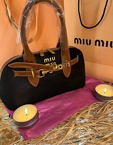 Beden kahverengi Renk MıuMıu el ve omuz çantası