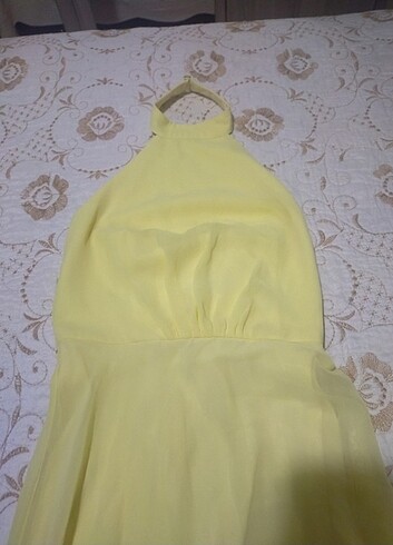 xs Beden sarı Renk Elbise