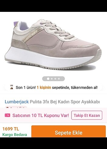 38 Beden Lumberjack bayan spor ayakkabı
