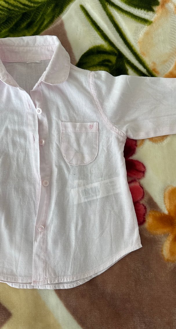 Toz Pembe Kız Bebek Gömlek - Görsel 3