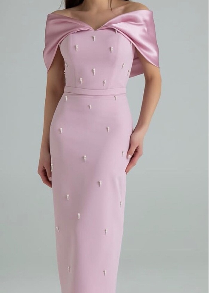 Zara Pudra İncili Kalem Elbise - Görsel 2