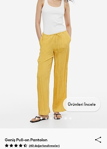 H&m sarı pantolon 