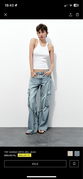 Zara pantolon etiketli