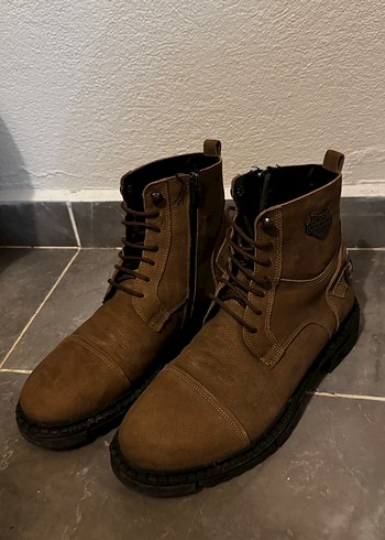 Taba kahve Tokalı erkek Bot motor botu tarzı - Görsel 5