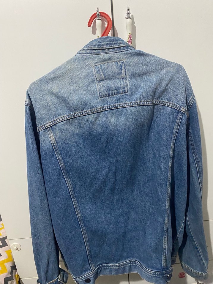 Düğmeli Kadın Mavi Kot Yelek - Görsel 5