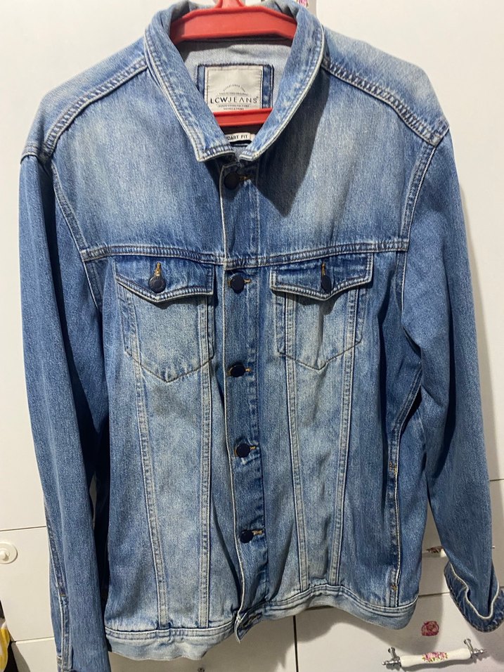 Düğmeli Kadın Mavi Kot Yelek - Görsel 4