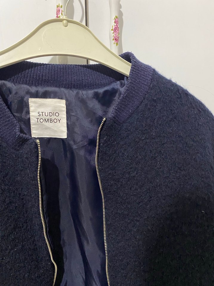 Lacivert Yün Maternity Ceket tomboyun orijinal ürünüdür - Görsel 3
