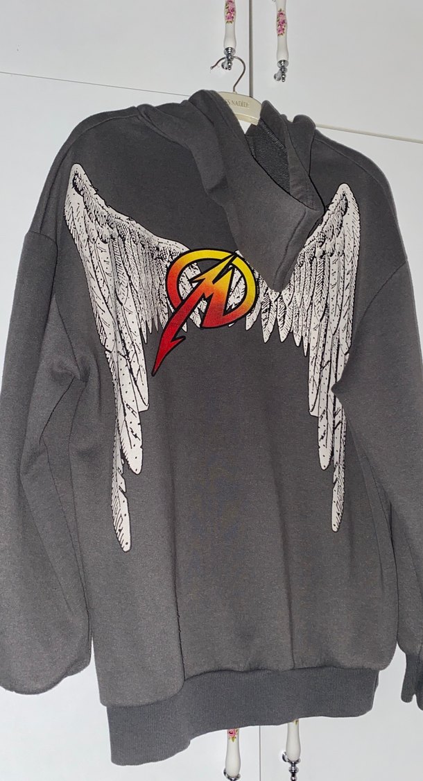 Metallica Baskılı Gri Rock Punk Sweatshirt - Görsel 2