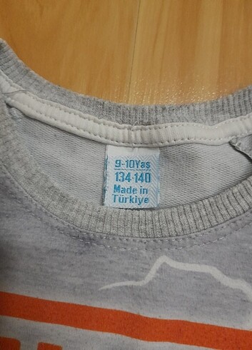 10 Yaş Beden gri Renk Sweatshirt
