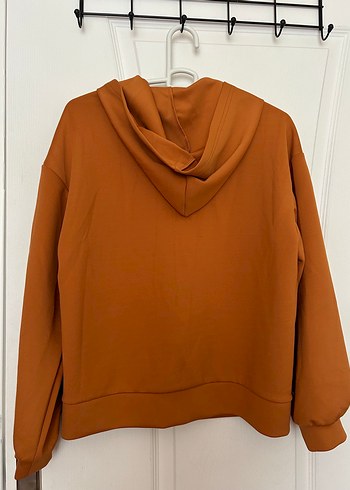 Diğer Kahverengi Fermuarlı Kapüşonlu Sweatshirt