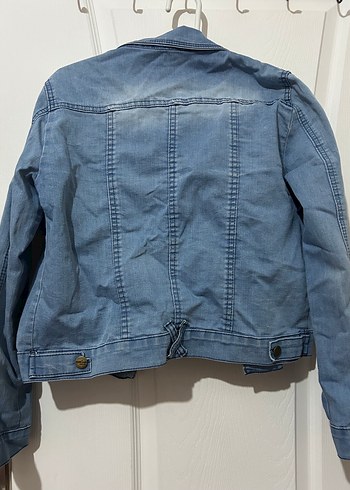 Diğer Düğmeli İnce Kesim Mavi Denim Ceket