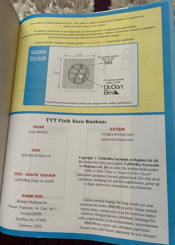 Beden TYT Fizik Soru Bankası - Ümit Akıncı
