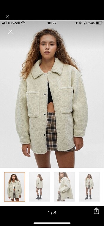 PULL&BEAR peluş ceket