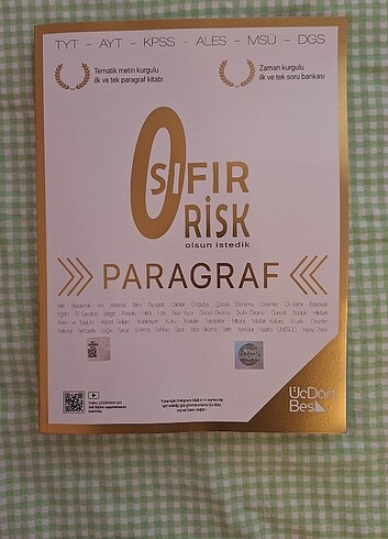345 yayınları 0 risk test kitabı