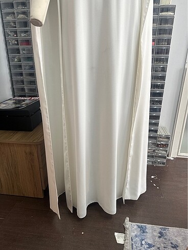 38 Beden Beyaz abiye elbise