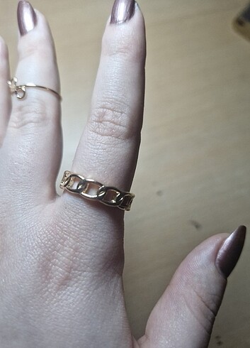 Accessorize Üçlü gold yüzük seti