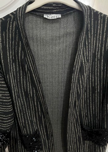 Düğmeli Gri Desenli Uzun Kadın Kaban - Görsel 2