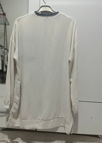 Kadın Beyaz Uzun Kollu Baskılı Sweatshirt - Görsel 2