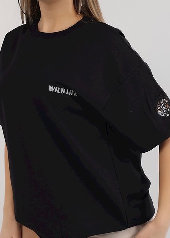 Siyah Leoparlı Tşört - Görsel 2