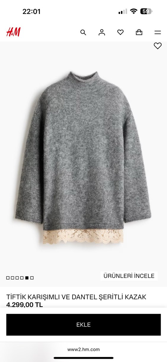 H&M tiftik kazak - Görsel 4