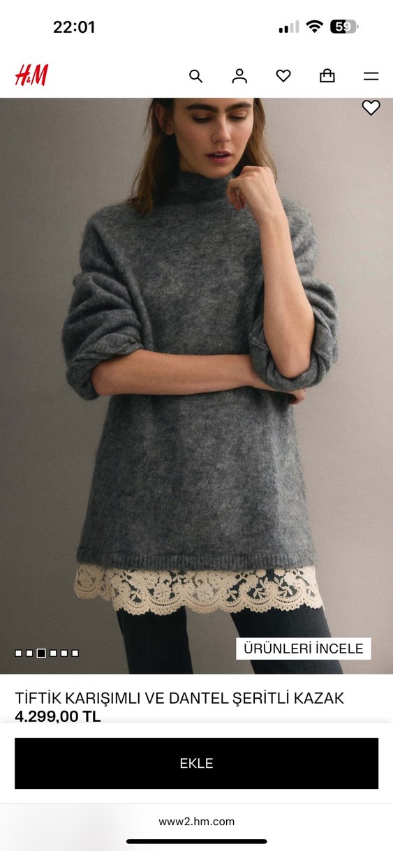 H&M tiftik kazak - Görsel 2