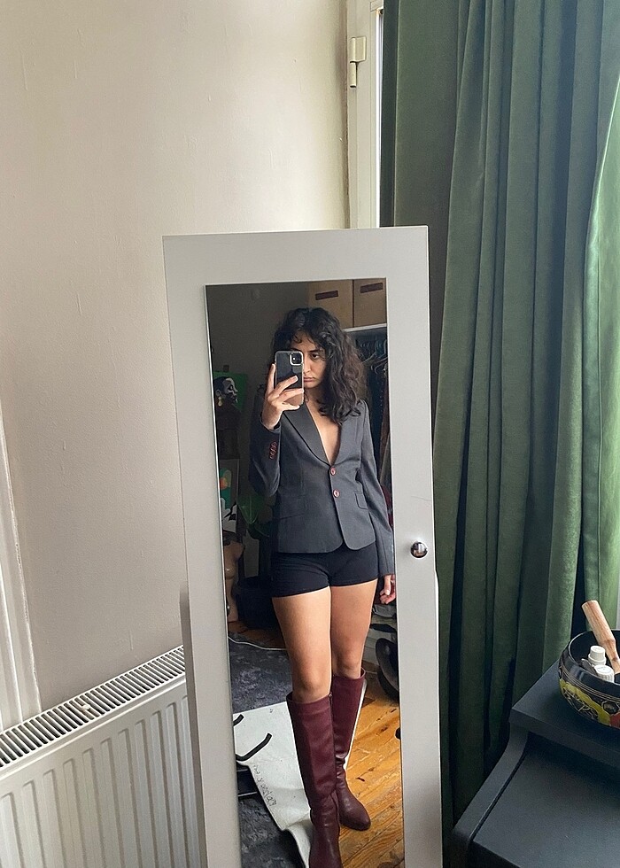 Vintage Bedeni saran Blazer Ceket - Görsel 2