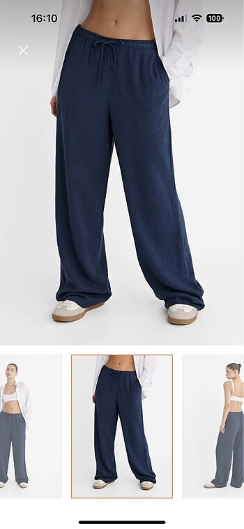Stradivarius Keten pantolon