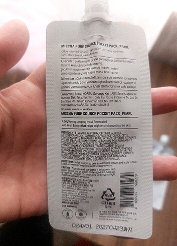 Missha uyku maskesi pearl - Görsel 3
