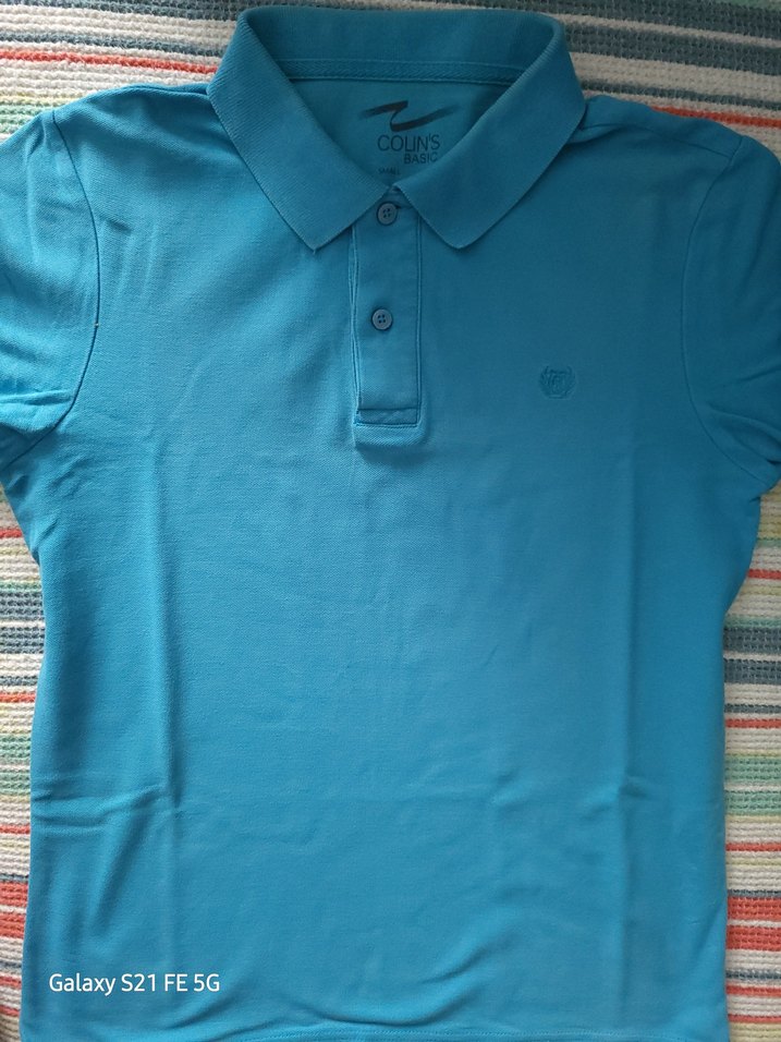 Colın's Basıc Mavi Düğmeli Erkek Polo Tişört - Görsel 2