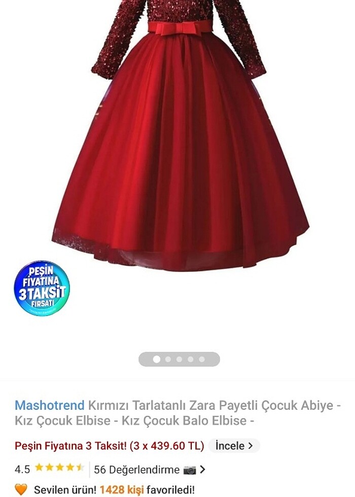 Kız çocuk payetli abiye elbise - Görsel 3