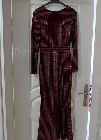 Zara Payetli balık modeli abiye