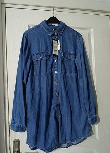 Kot gömlek elbise - Görsel 2