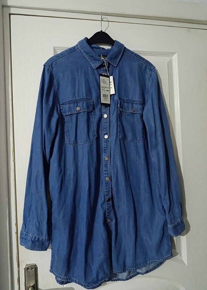 Kot gömlek elbise - Görsel 2