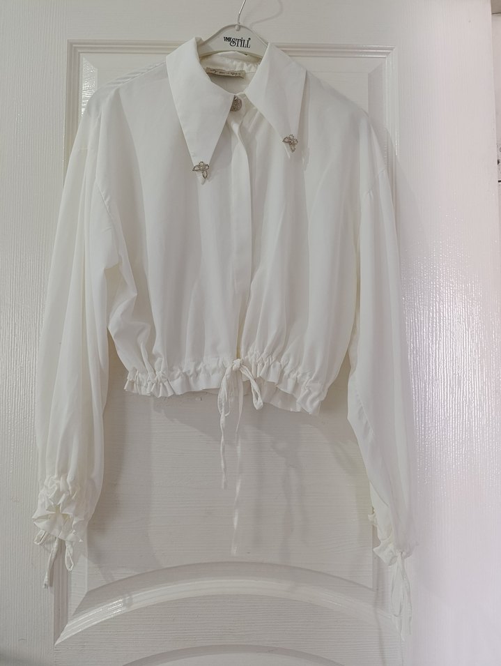 Broşlu Zara mucize etek üstü gömlek - Görsel 2