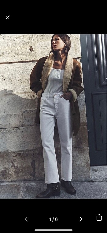 Zara beyaz straight jean