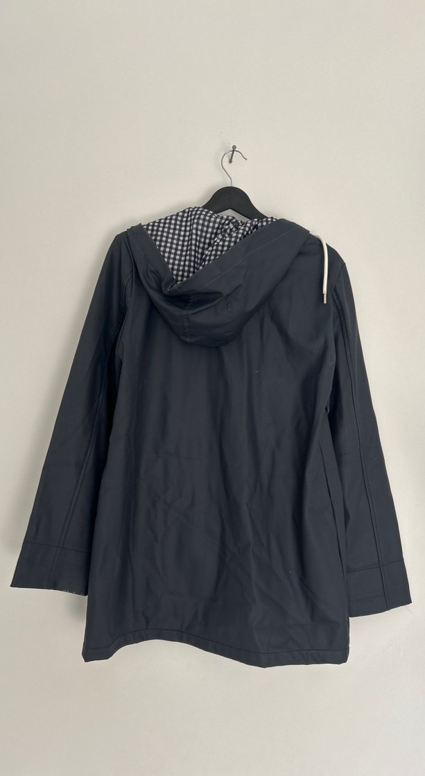 Gri Düğmeli Midi kadın Yağmurluk - Görsel 2