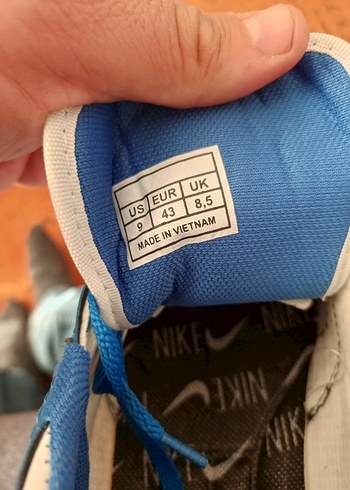 Vans Mavi Erkek Spor Ayakkabısı Velcro Bantlı 43 no sıfır