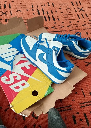 43 Beden Mavi Erkek Spor Ayakkabısı Velcro Bantlı 43 no sıfır