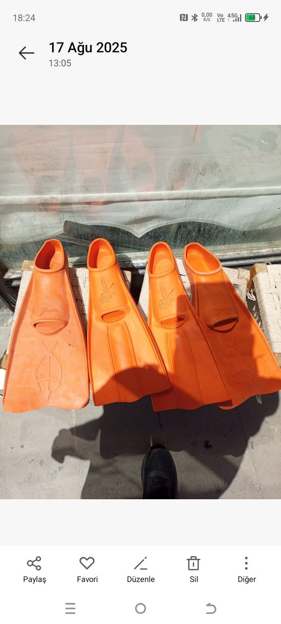 Turuncu Erkek Su Ayakkabısı Velcro - Görsel 2