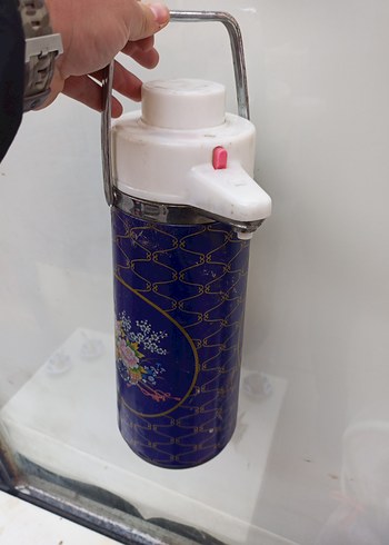 Mavi Renkli Çiçekli Çocuk Termosu - Görsel 6