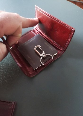 Koyu Kırmızı Erkek Cüzdanı Kemal Tanca sıfır deri  - Görsel 11