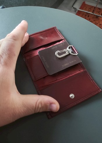Koyu Kırmızı Erkek Cüzdanı Kemal Tanca sıfır deri  - Görsel 10