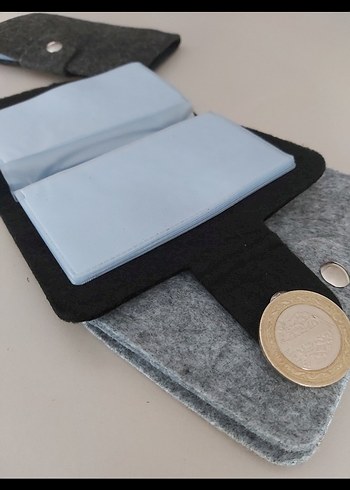 Nakışlı Gri Erkek Cüzdanı - Görsel 2