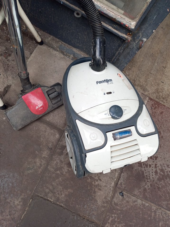 Fantom Beyaz Gri Elektrikli Süpürge torbalı makina - Görsel 5